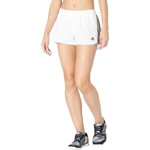 NWT New Adidas White Black 3-Stripe Woven Pacer Athletic Shorts Women's Size XL